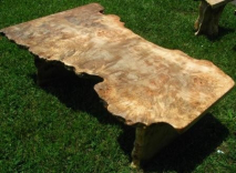 Live Edge Urban Rescue Burl Maple Coffee Table 1 small