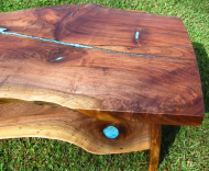 Walnut Coffee Table With Lower Shelf 2 small