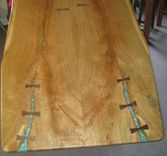 Slab-Style, Natural Edge Cherry Dining Table 2 small