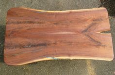 Slab Walnut Dining Table Turquoise Inlaid 2 small