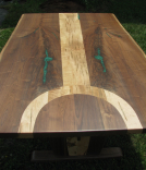 Walnut And Ambrosia Maple Live Edge Dining Table 2 small