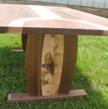 Walnut And Ambrosia Maple Live Edge Dining Table 3 small