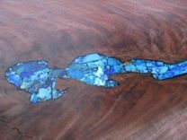 Walnut Slab Coffee Table Inlaid 1 small