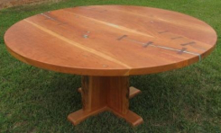 Round Cherry Dining Table 4 small