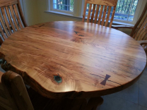 Round Ambrosia Maple Dining Table 2 small