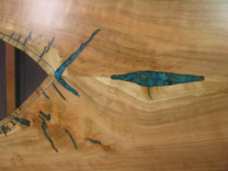Stunning Curly Cherry Dining Table 6 small
