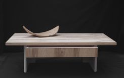 Coffee Table With Flush Push-To-Open Drawer 3 small