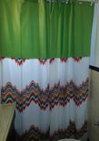 Color Block Design Shower Curtain- Multicolor 1 small
