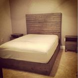 Rustic Headboard And Platform Bed 2 small