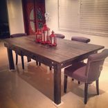 Rustic Dining Table // Handmade // Solid Wood // Rustic Furniture // Matching Benches 1 small