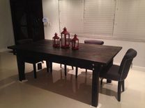 Rustic Dining Table // Handmade // Solid Wood // Rustic Furniture // Matching Benches 2 small