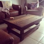 Rustic Coffee Table // Solid Wood // Handmade // Color Of Your Choice 1 small