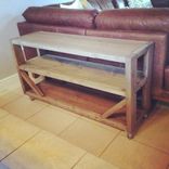 Rustic Sofa - Console Table With Cast Iron Wheels // Rustic // Console Table // Sofa Table 1 small