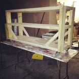 Rustic Sofa - Console Table With Cast Iron Wheels // Rustic // Console Table // Sofa Table 2 small