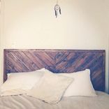 Rustic Chevron Style Headboard / Platform Bed 2 small
