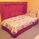 Hand Made Beach Cottage Style Platform Bed/Headboard 3 small