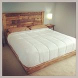 Rustic Style Platform Bed / Headboard 2 small