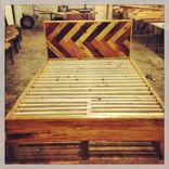 Herringbone Style Headboard / Platform Bed 1 small