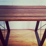 Dramatic Stripped Steel Table 2 small