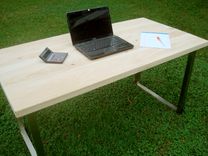 Wide Plank Industrial Table Or Desk 3 small
