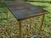 Wide Plank Industrial Table Or Desk 5 small
