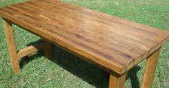 Reclaimed Wood Table And Bench 3 small