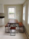 Wide Plank Hardwood Industrial Dining Set 2 small