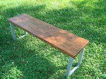 Wide Plank Hardwood Industrial Dining Set 4 small