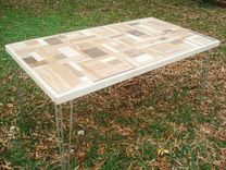 Mid Century Modern Puzzle Piece Dining Table 4 small