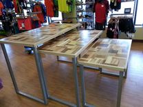Mid Century Modern Puzzle Piece Dining Table 5 small