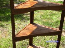 Wormy Chestnut Corner Cabinet(Open) 1 small