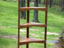 Wormy Chestnut Corner Cabinet(Open) 3 small