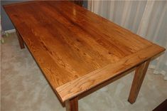 Solid Red Oak Farm Table 3 small