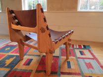 The Sling Chair: A Hand-Crafted Oak And Leather Lounger 5 small