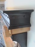 Fireplace Mantel Craftsman Era Two Toned Finish With Exposed Steel Bolts 2 small