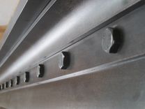 Fireplace Mantel Craftsman Era Two Toned Finish With Exposed Steel Bolts 4 small