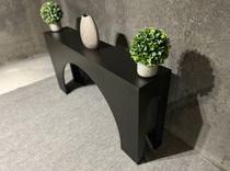 Modern White Rectangular Arched Console Table 4 small