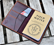 Handmade Cover For Field Notes Card Wallet Scribo Horween Leather Purple Cavalier 1 small