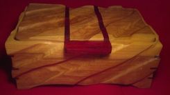 Hand Carved Cherry Jewelry Box 2 small