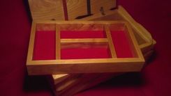 Hand Carved Cherry Jewelry Box 4 small