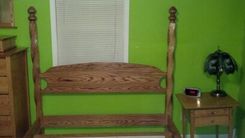Oak Spiral Bed Post Bed Frame 4 small