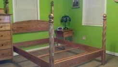 Oak Spiral Bed Post Bed Frame 5 small