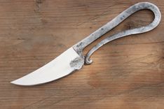 Firecreekforge.Com Hand Forged Spring Steel Patch Knife Skinning Traditional 2 small