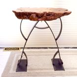 Prairie-Style Urban Industrial Accent Or Art Table 6 small