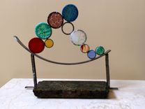 Surf - An Abstract Sculpture In Steel, Glass And Marble 1 small