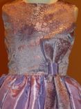 Charlene: A Beautiful Taffeta And Brocade Dress With Half Bow. 3 small