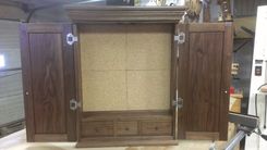 Maple Dart Board Cabinets 4 small