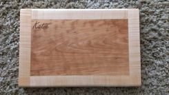 Maple And Cherry Cutting Board - Personalized Engraving / Monogram 3 small