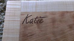 Maple And Cherry Cutting Board - Personalized Engraving / Monogram 2 small