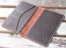 Handmade Cover For Field Notes Card Wallet Scribo Ol' Red Folklore Bison 4 small